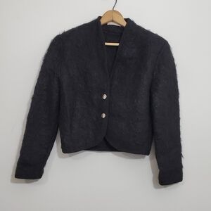 Vintage Moffat Woollens Mohair/Wool Black Jacket